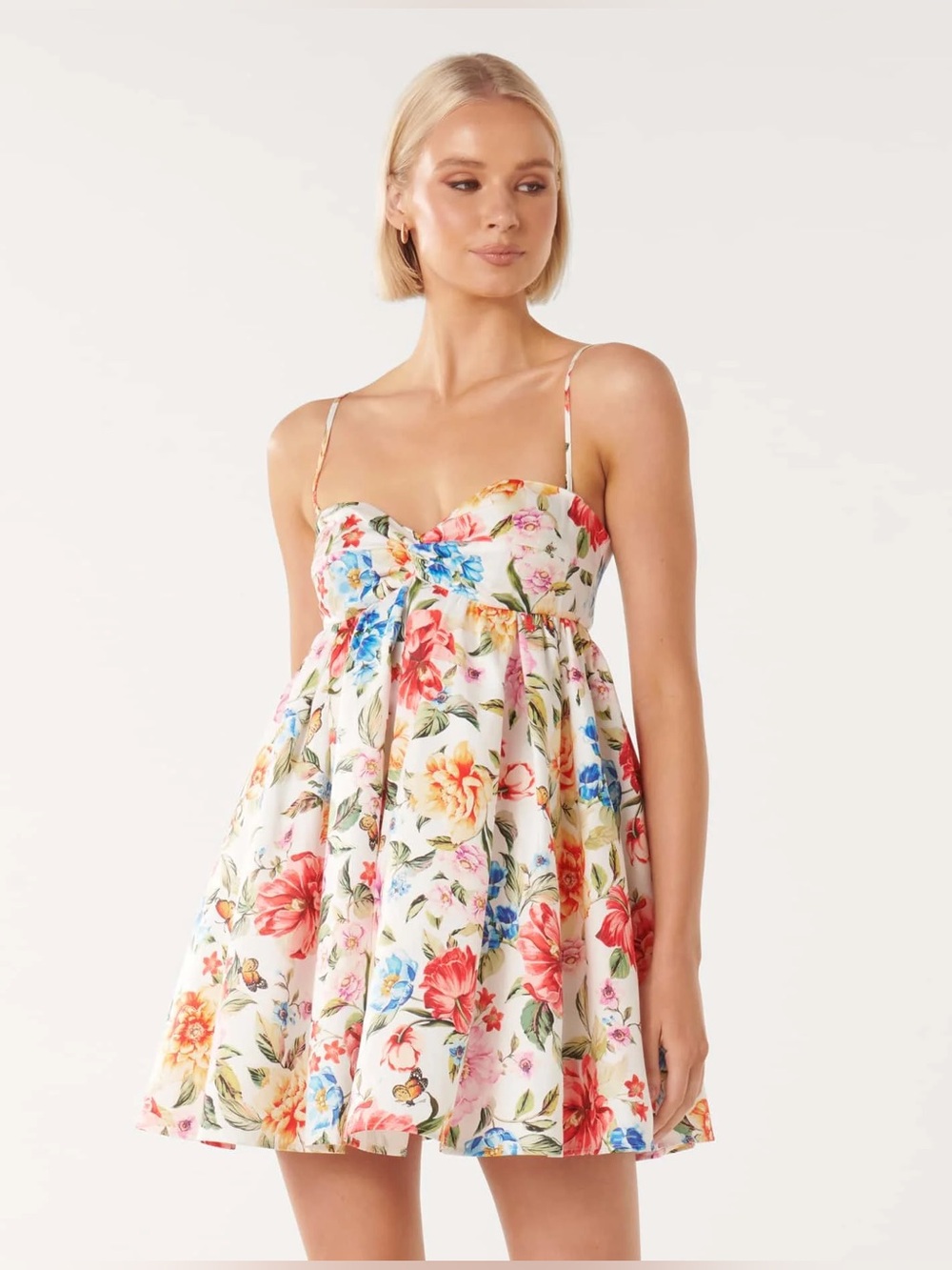 NWT Ever New Joni Narrow Strap (or strapless) Baby Doll Mini Dress